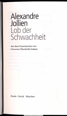 Lob der Schwachheit