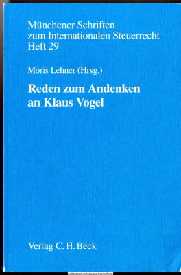 Reden zum Andenken an Klaus Vogel