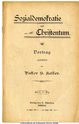 Sozialdemokratie und Christentum. Vortrag