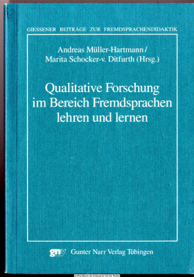 Qualitative Forschung im Bereich Fremdsprachen lehren und lernen