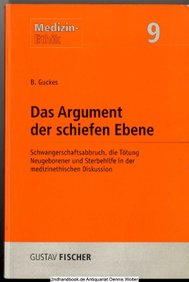 Das Argument der schiefen Ebene : Schwangerschaftsabbruch, die Tötung Neugeborener und Sterbehilfe in der medizinethischen Diskussion