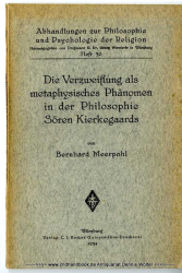 Die Verzweiflung als metaphysisches Phänomen in der Philosophie Sören Kierkegaards