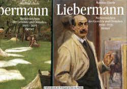 Max Liebermann : 1847 - 1935 ; Werkverzeichnis der Gemälde und Ölstudien. 2 Bände