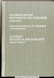 Österreichs Kirchen im 20. Jahrhundert : eine Bibliographie