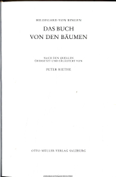 Hildegard von Bingen, Das Buch von den Bäumen