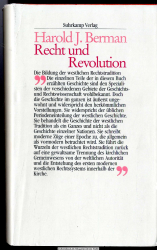 Recht und Revolution : die Bildung der westlichen Rechtstradition